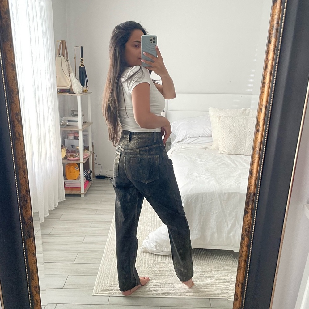Free People x We The Free CRVY Georgine Foil Jeans - Picture 3 of 6